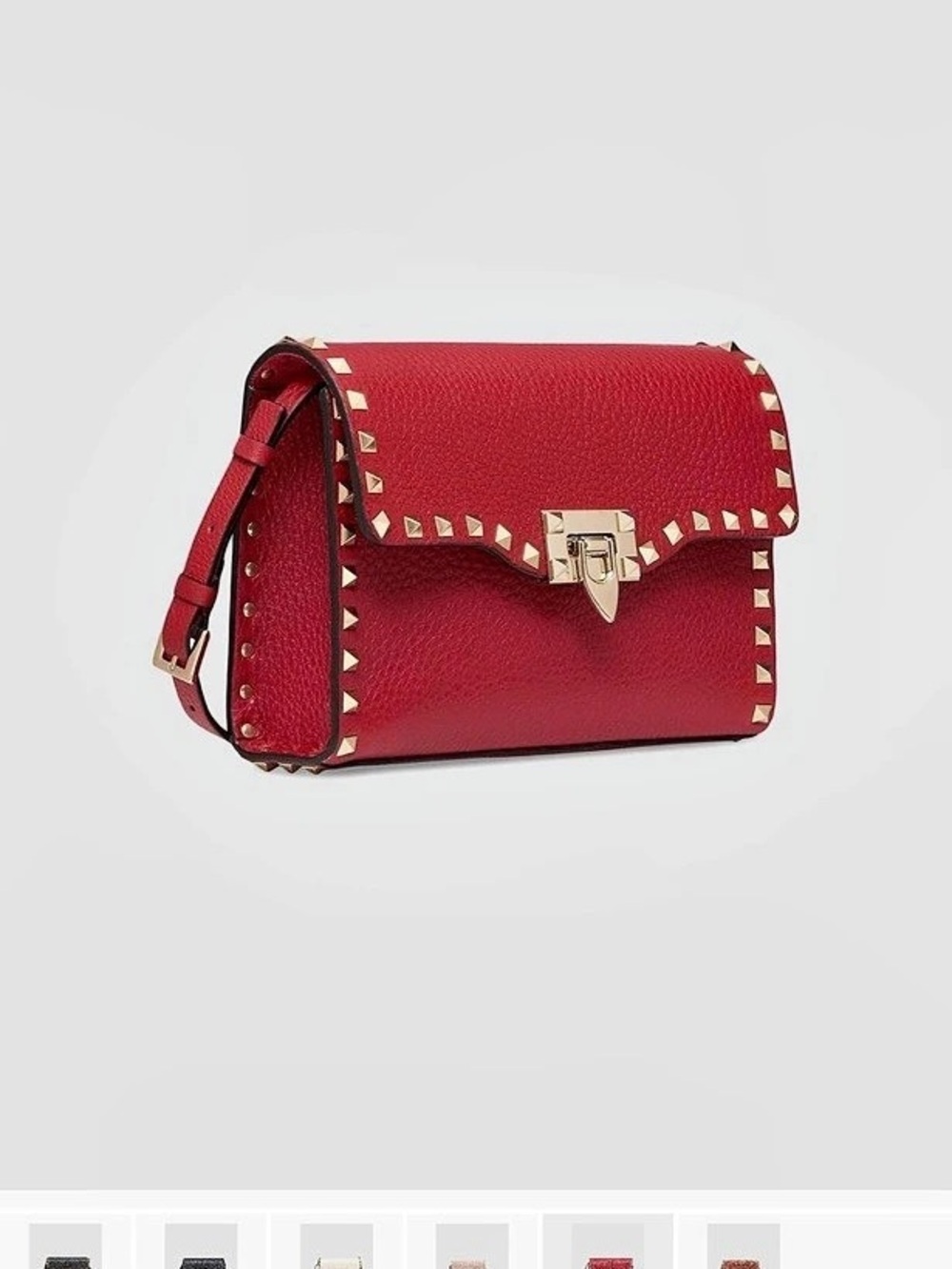 Valentino Garavani Rockstud Small Crossbody Bag -Rosso red